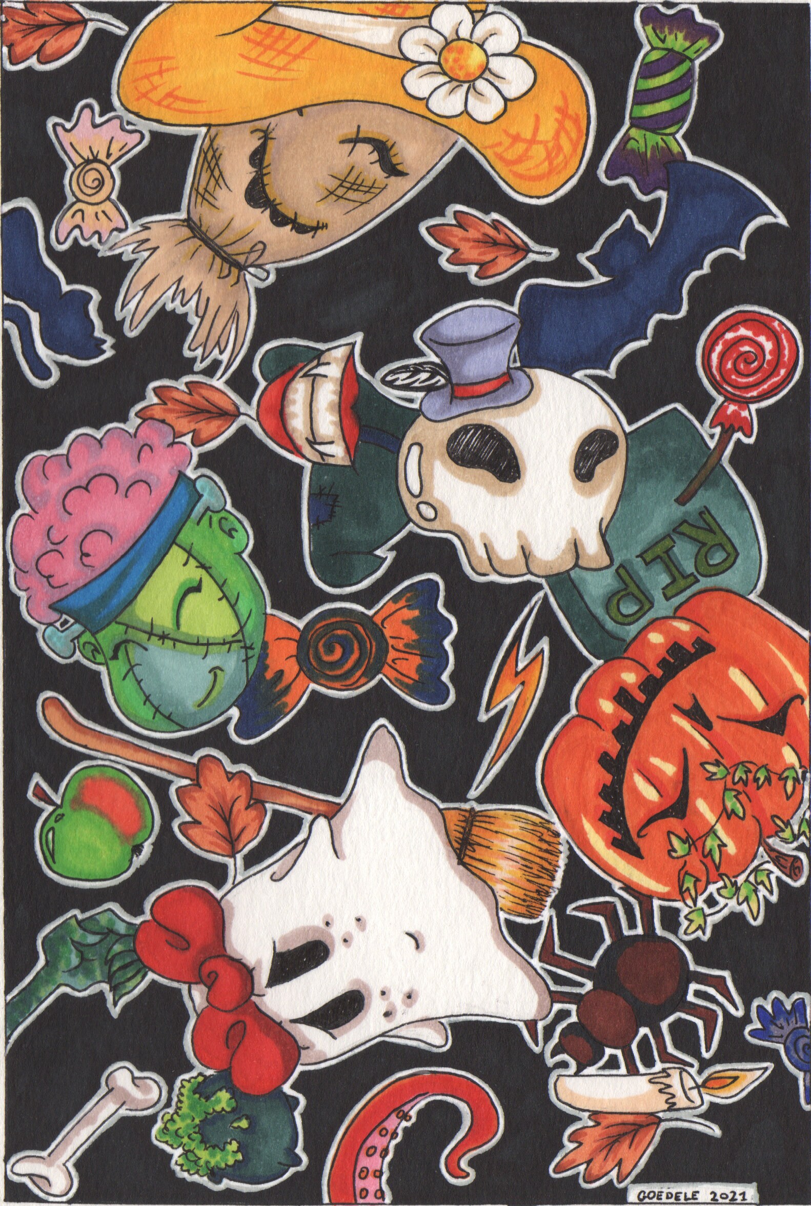 Halloween pop-art downloadable print | Etsy
