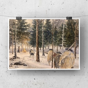 Revolutionary War Watercolor Painting, Jockey Hollow Art Print bild 5