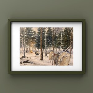 Revolutionary War Watercolor Painting, Jockey Hollow Art Print bild 3