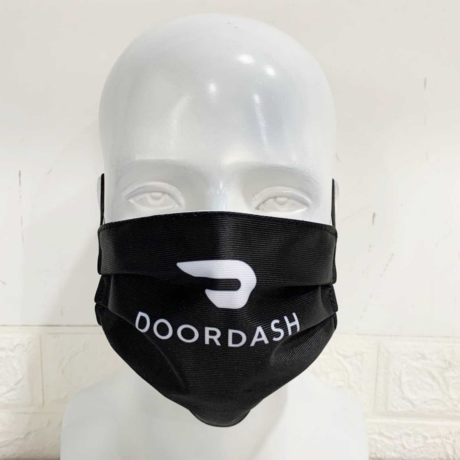 Black Doordash Face Mask for Delivery Driver with Adjustable Etsy