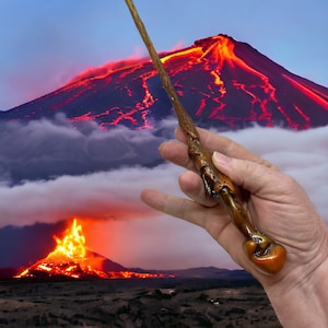 The “Falcon of Hades”, Wand for LARP or fantasy-Geek collections- comicon- blizzcon -Geek accessories - witch wand- costume, renfair