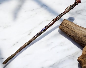 Faiths Grand Wand, Wand for LARP or fantasy-Geek collections- comicon- blizzcon -Geek accessories - witch wand- costume, renfair