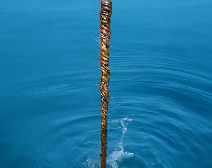 Extinction Reed Wood Wand, Phoenix Feather Core, Fantasy LARP Costume Accessory