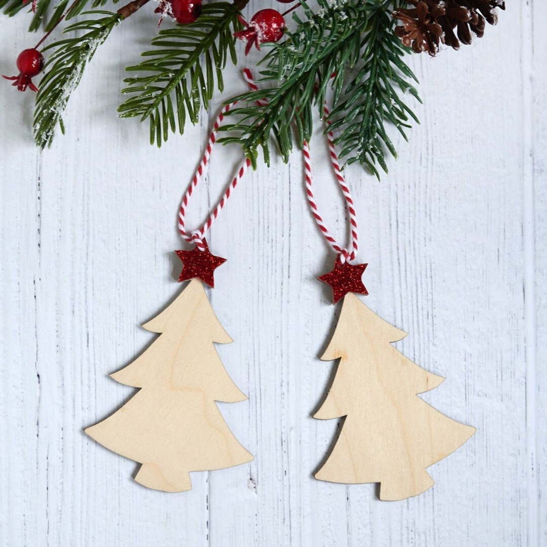 Wooden Christmas Tree Decoration Holiday Tree Ornament - Etsy UK