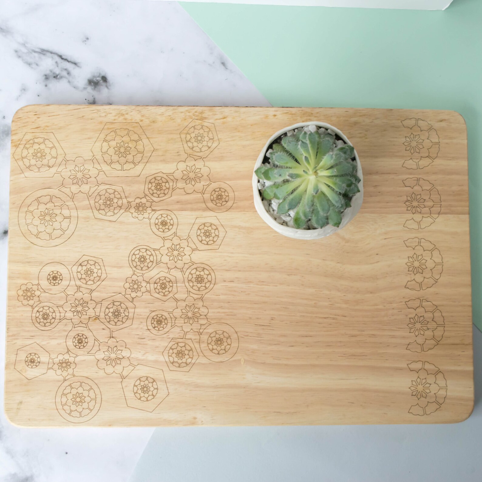 Wedding Gift Set, Etched Floral Kitchen Gift Set, Foodie Gift