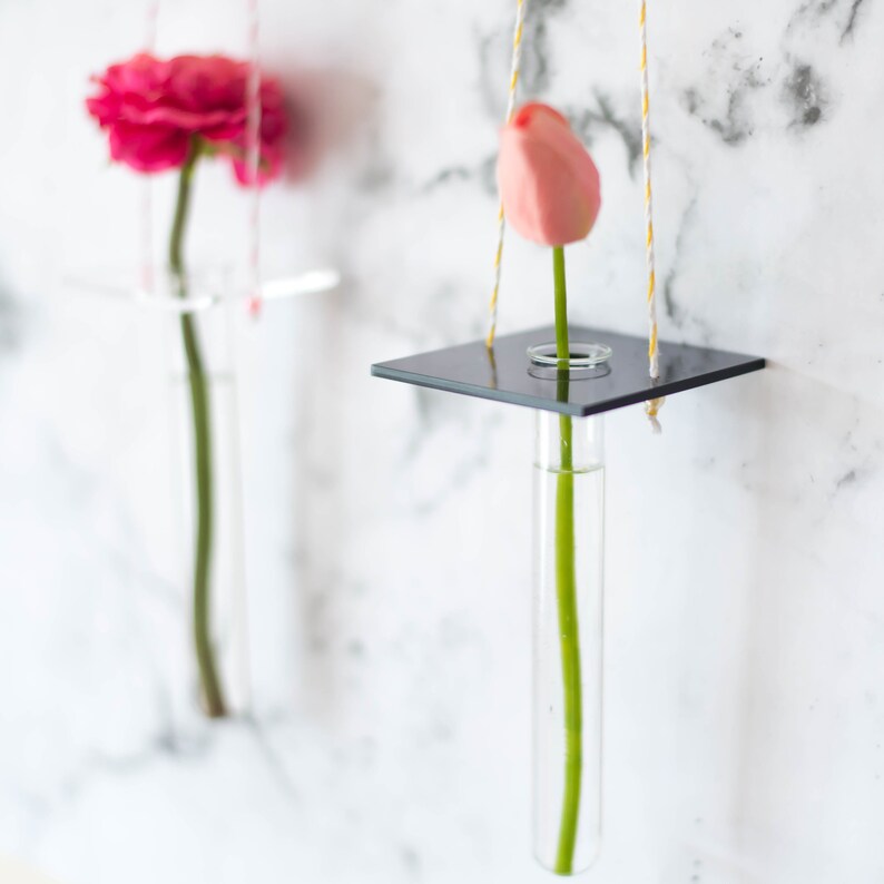 Hanging Test Tube Vase Minimal Hanging Vase Wedding Decor Etsy