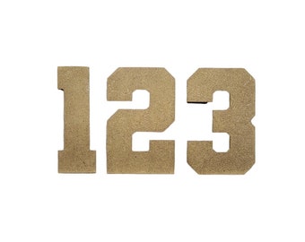 Wooden Numbers -Varsity Font 4 to 16 Inches Tall
