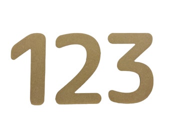 Wooden Numbers-rounded Font-4 Inches to 16 Inches -