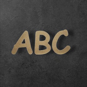 Wooden Letters- Comic Sans Font