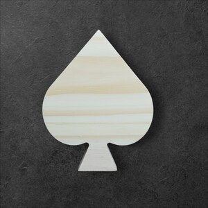 Costume de cartes pique en bois