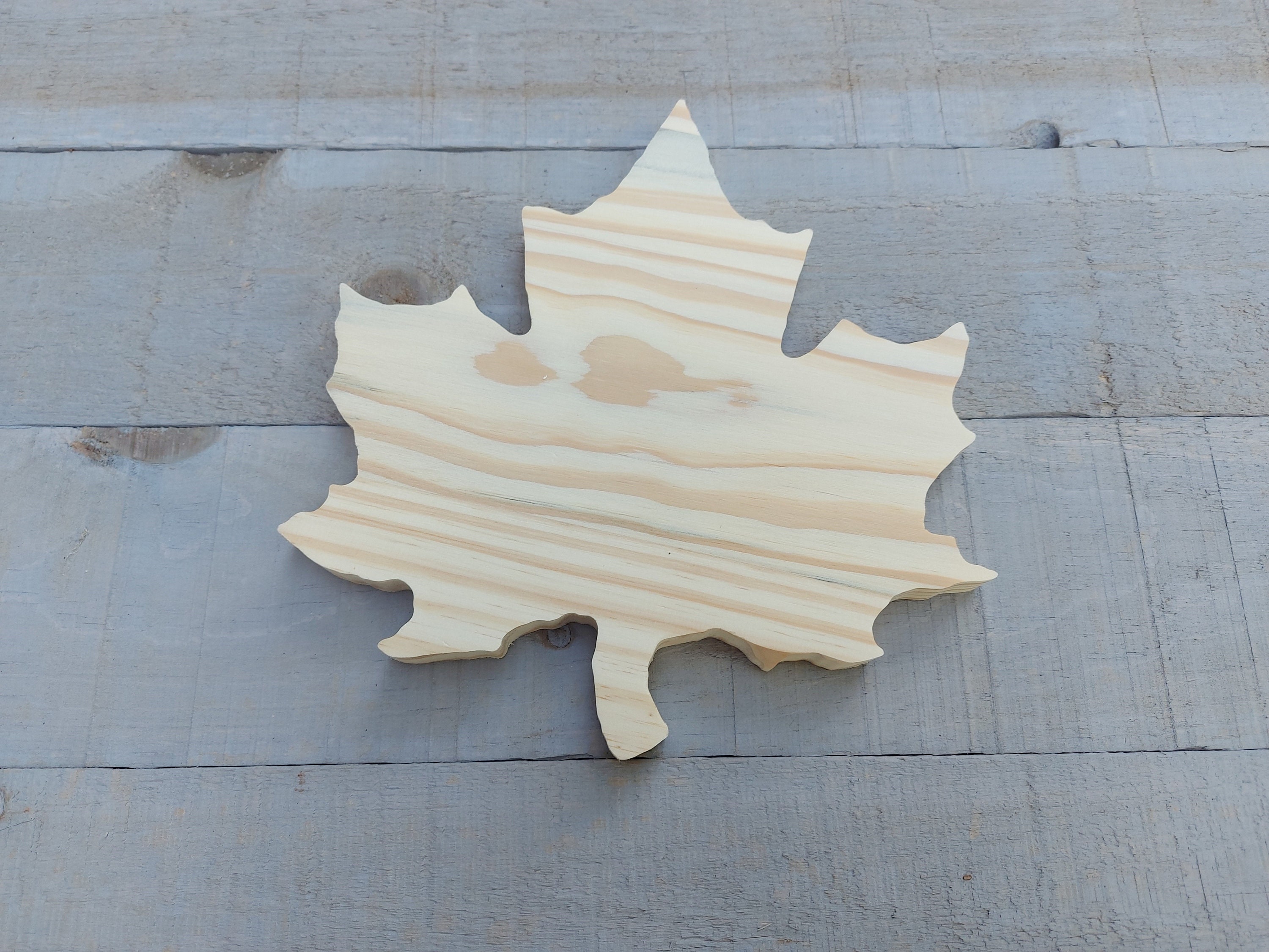 Wooden Maple Leaf Unfinished Etsy