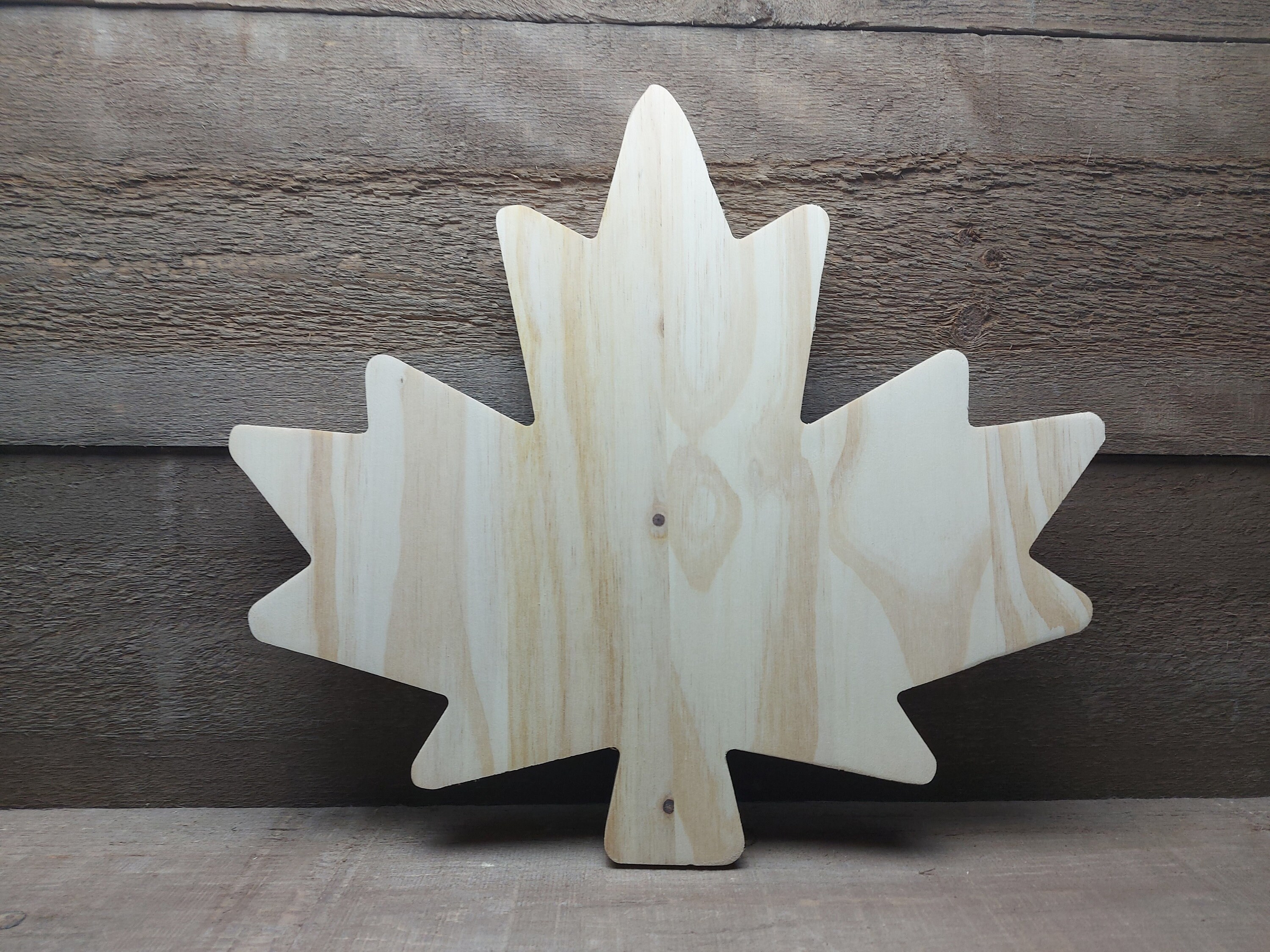 Wooden Maple Leaf Etsy