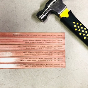 Carpenter Pencils, Names of St. Joseph, Catholic Dad Gift, Catholic Woodworker