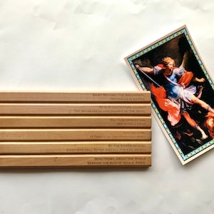 Saint Michael the Archangel Carpenter Pencils, Gift for Craftsman, Gift for Catholic Soldier