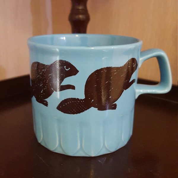 Beaver mug blue coffee mug animal lover mug animal lover gift mothers day gift