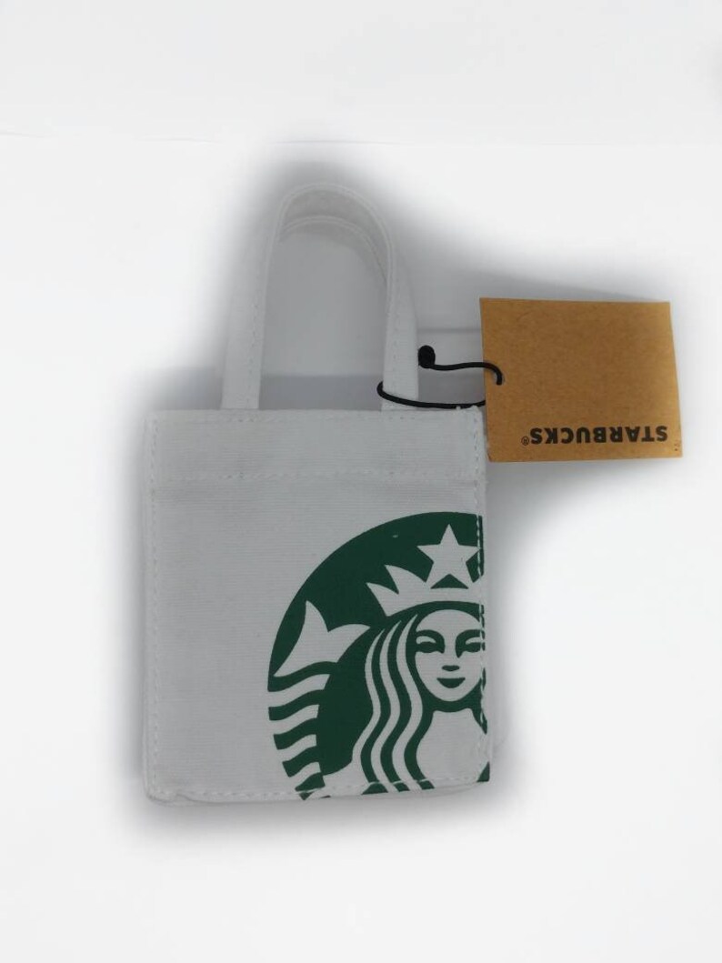 Starbucks Gift Card Holder Canvas Bag Collectible Mini Tote Etsy