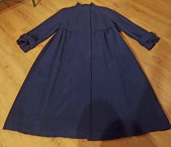Vintage 1960's Ilie Wacs Blue Swing Coat Size 10 - image 4