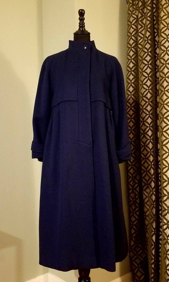 Vintage 1960's Ilie Wacs Blue Swing Coat Size 10 - image 1