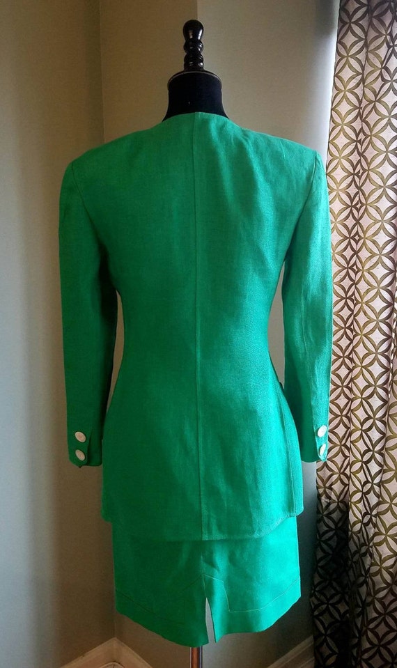 Vintage 1980's Valentino Garavani Boutique Green … - image 2