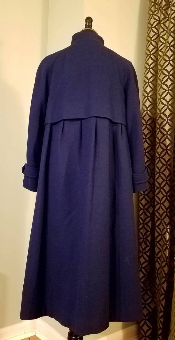 Vintage 1960's Ilie Wacs Blue Swing Coat Size 10 - image 3