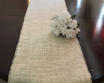 White Burlap  runner,burlap runner,wedding table runner