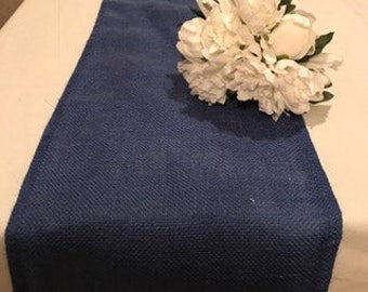 navy blue burlap runner,burlap runner,wedding table runner