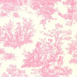 Pink toile Fabric