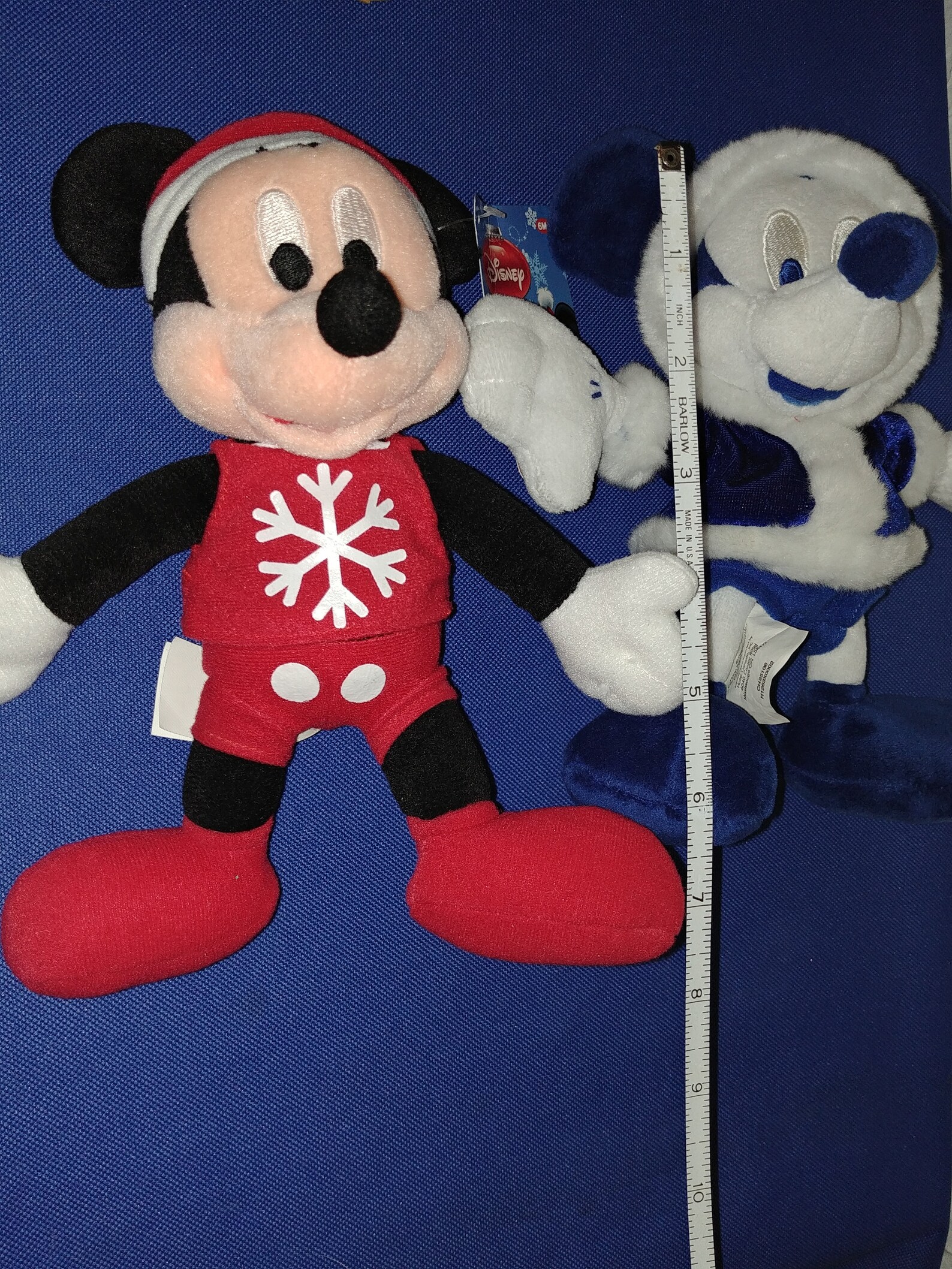 Mickey Mouse Christmas Lot 2 Plush Christmas Mickey's Etsy
