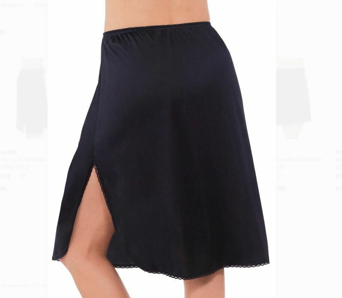 Vassarette Half Slip 11122 Black Plus Size 3X 44 Etsy