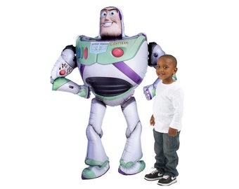 62&quot; Buzz Lightyear Balloon, Toy Story Balloon, Birthday Party, Disney Pixar Toy Story, Airwalker Balloon, Toy Story Theme, Life Size Balloon