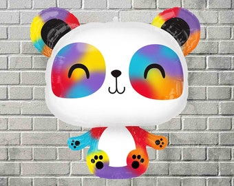 Panda Balloons 24" Panda Birthday Panda Baby Shower Panda Themed Party Animal Balloon Wild One Party Zoo Party Decor Panda Bear Zoo Birthday