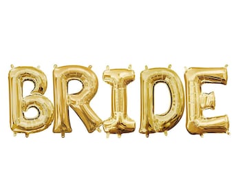 14" globos BRIDE, oro, plata o oro rosa, estandarte de la novia, decoraciones de la boda, cartas de globo de novia, globos de ducha nupcial