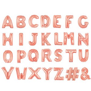 Giant 34&quot; ROSE GOLD Letter Balloons - You Choose the Letters You Want Rose Gold Custom Letter Balloons Birthday Party Baby Shower Balloons