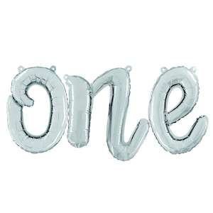 Script ONE Balloon Script Letter Balloons Cursive ONE Balloon One Cursive Balloon First Birthday Balloons 1st Birthday Balloons Number 1