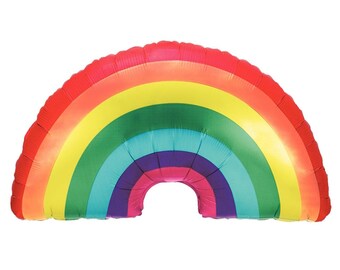 Rainbow Balloon 36" Rainbow Birthday Party Decorations Rainbow Cloud Smile Balloon Birthday Rainbow Hunt Window Decor Gay Pride Rainbow