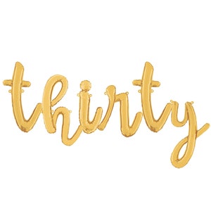 Script THIRTY Balloons 30 Balloon Dirty 30 Banner Dirty 30 Birthday Hello 30 Decor 30th Birthday Balloons Dirty 30 Decor 30 AF - Air-fill