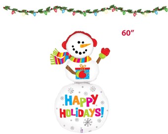 60" Snowman Balloon - Happy Holidays decoration - Christmas decoration - Classroom decoration