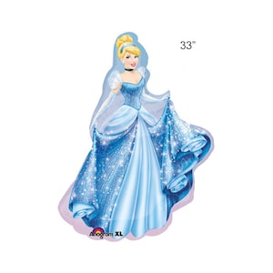 Cinderella 28"x33" Disney Princess Balloon - Cinderella Theme Party - Disney Princess Birthday - Disney Princess Party