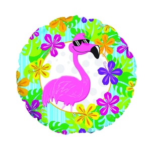 18&quot; Flamingo Balloon Flamingo Party Luau Summer Pool Party Aloha Decorations Tropical Party Lets Flamingle Flamingo Birthday Baby Shower