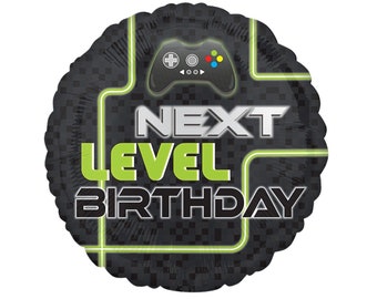 Gamer Birthday Party Balloons Video Games Birthday Party Game On Balloons Kids Birthday Adult Birthday Balloon Package Cupcake Boys Mylar