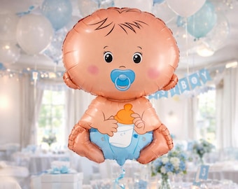 Globo para bebé niño, decoración para bebé niño, azul "Es un niño", accesorio fotográfico para baby shower, globo para fiesta de bienvenida al bebé.