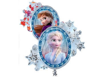 Frozen II Elsa & Anna  2-Sided Balloon - Frozen II Theme - Disney Frozen Birthday, 30" Elsa  and Anna Frozen II Balloon