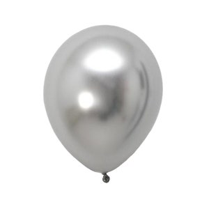 Silver Chrome Balloons Graduation Party Balloons Baby Shower Decor Chrome Party Decor Chrome Wedding Balloons Metallic Silver Latex Balloons