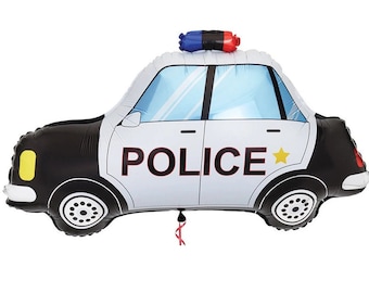 Police Car Balloon 34" Police Birthday Party Theme Decor Cop Birthday Policeman Party Decorations Police Officer Party Balloons Hero Party