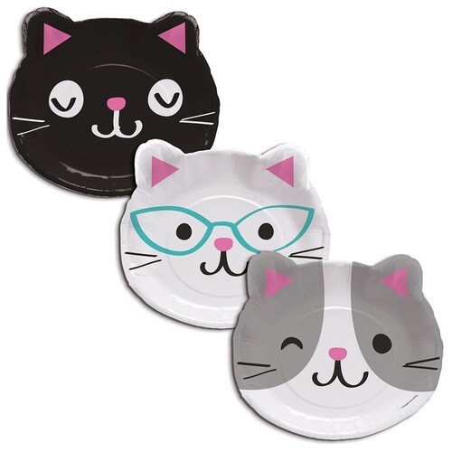 Cat Shaped Party Plates Cat Party Kitten Party Set of 8 - Etsy Cat Shaped Party Plates Cat Party Kitten Party Set of 8 - Etsy