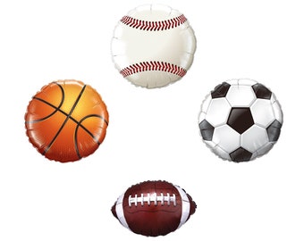 36" Sports Balloons Sports Birthday Sports Decor Game Day Basketball Balloon Baseball Balloon Soccer Balloon Football Balloon Ball Balloon