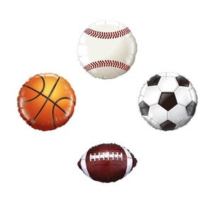36&quot; Sports Balloons Sports Birthday Sports Decor Game Day Basketball Balloon Baseball Balloon Soccer Balloon Football Balloon Ball Balloon