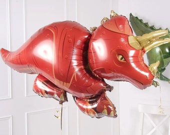 Triceratops Balloon 42" - Dinosaur Birthday Party - Dinosaur Balloon - Dino Party - Jurassic World Birthday - Jurassic World Decorations