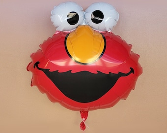 20" Elmo Balloon - Elmo Birthday Party Decorations, Sesame Street Theme, Elmo Baby Shower, Sesame Street Birthday, Sesame Street Balloons