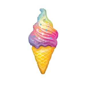 Ice Cream Balloon 45&quot; - Ice Cream Party Decor, Dessert Party, Sweet One, Sundae Party, Two Sweet, Dessert Theme